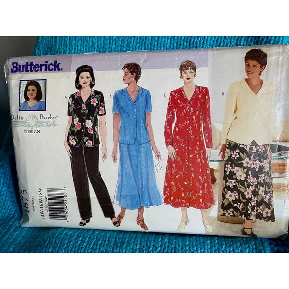 Butterick Sewing pattern 4875 Dress top maxi skirt - Picture 1 of 6